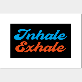 Inhale Exhale Yoga Meditation Posters and Art